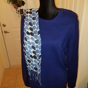 Lands' End Women's Royal Blue Sweater